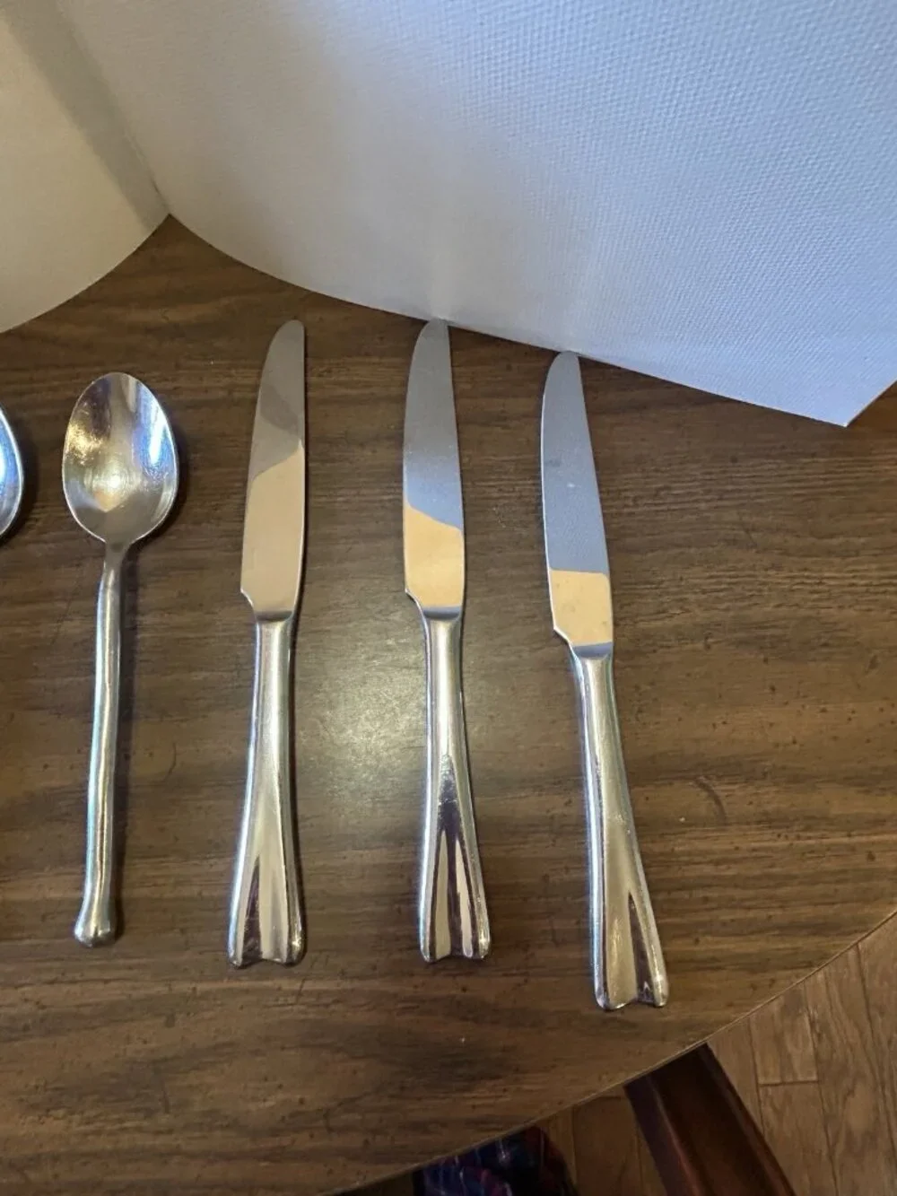 Lot Of Stainless Steel Knives And Spoons Very Heavy Quality Made